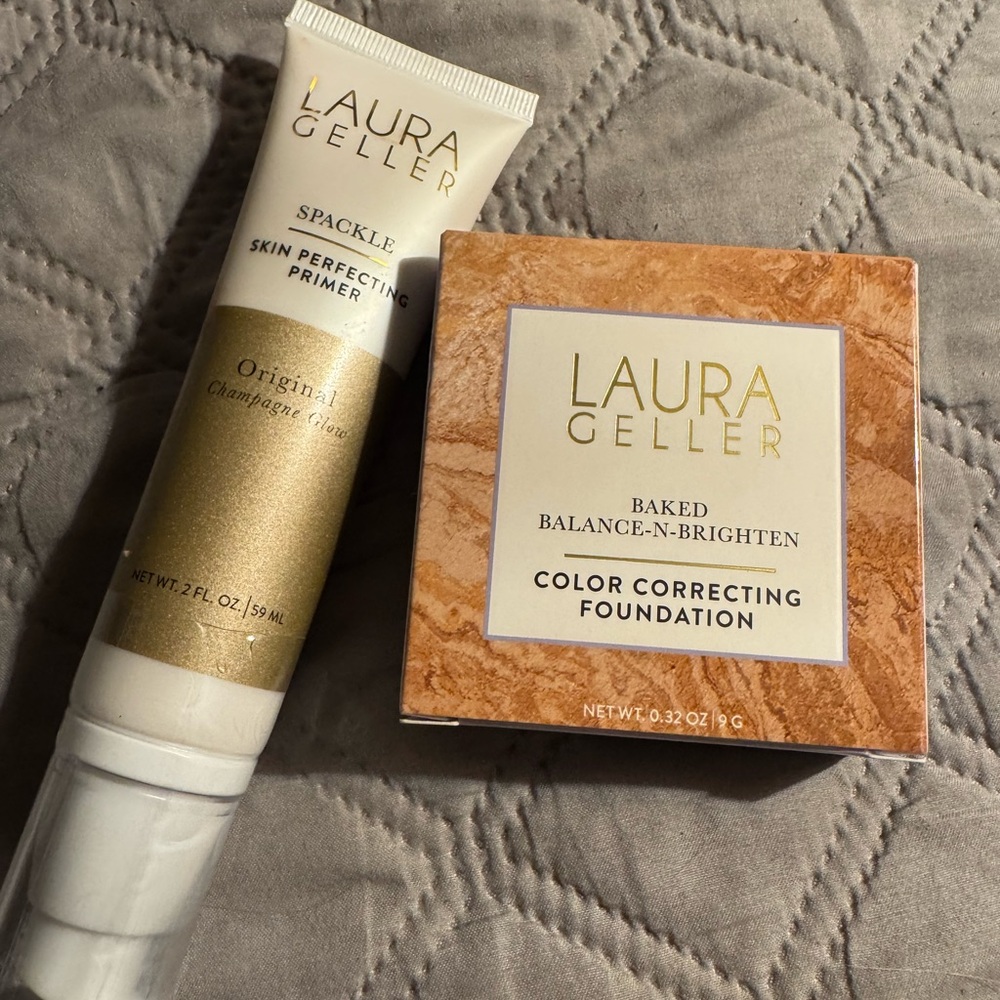 Laura Geller Champagne Glow Primer and Foundation Bundle.  NIB
